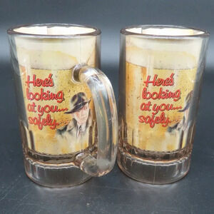 Plastic Promo Mugs Bi-Focal Promo Duralite Set of 2 Vintage